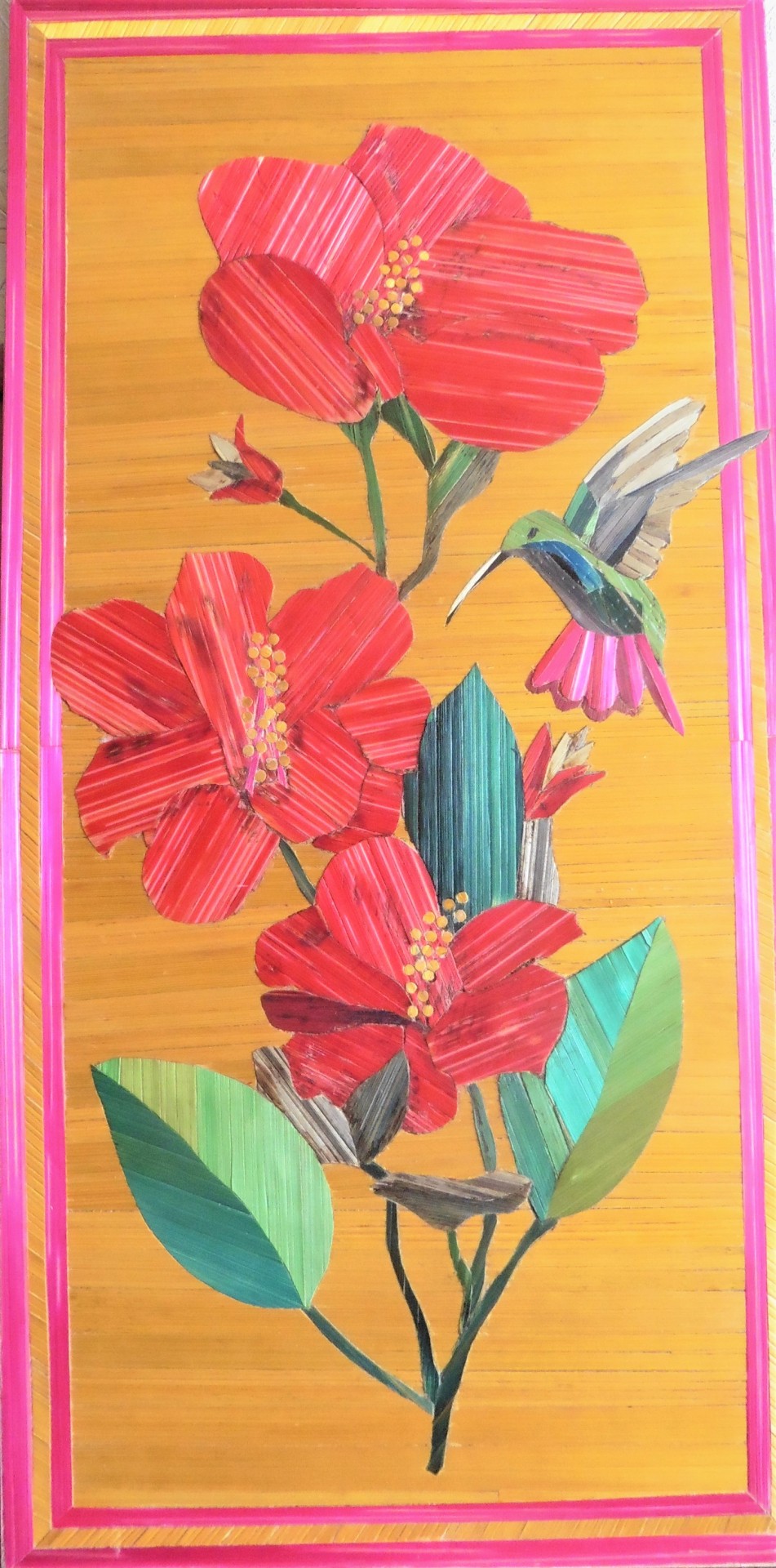 P1070100 hibiscus et colibri 50x25cm